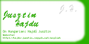 jusztin hajdu business card
